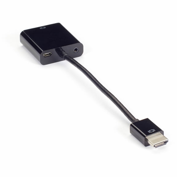 Black Box HDMI to VGA Adapter Converter with Audio, Male/Female Dongle (va-hdmi-vga-r2)