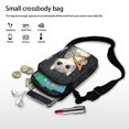 thumbnail image 7 of HELLHERO Cat Pattern Design with Zipper Double-layer with Shoulder Strap 4.33x1.97x7.09 Crossbody Small Bags Polyester Crossbody Bag for Adult, 7 of 7