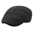 thumbnail image 2 of Men's Plaid Beret with Ear Flaps Lightweight Retro Style Winter Cap, 2 of 8