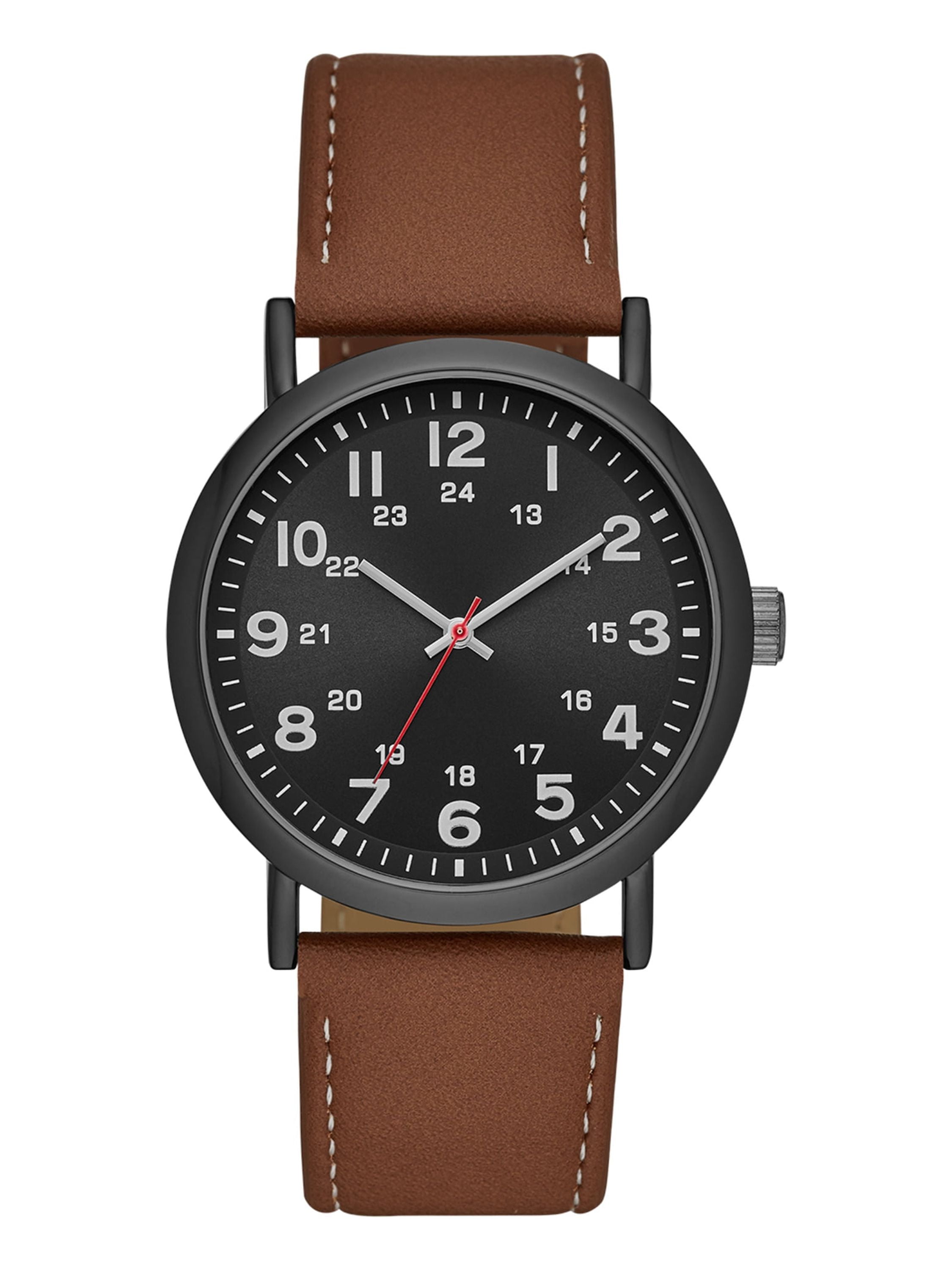 George Men's Watch, Gunmetal Tone Case, Black Easy Read Dial with