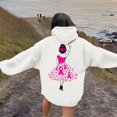 thumbnail image 3 of Fiaer,Women Cancer Sweatshirts Cancer Hoodies Pink Ribbon with Butterfly Graphic Plus Size Tops Cancer Awareness Support White XL, 3 of 7