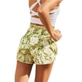 thumbnail image 4 of SAYOO Pantalones cortos holgados informales de verano para mujer, pantalones cortos elásticos de cintura alta con estampado abstracto, ropa de playa SAYOO  Moda，ocio, 4 of 9