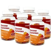 6 Pack - LEADER Glucose Gummies, Energy and Blood Sugar Support, Assorted Fruit, 60 Count