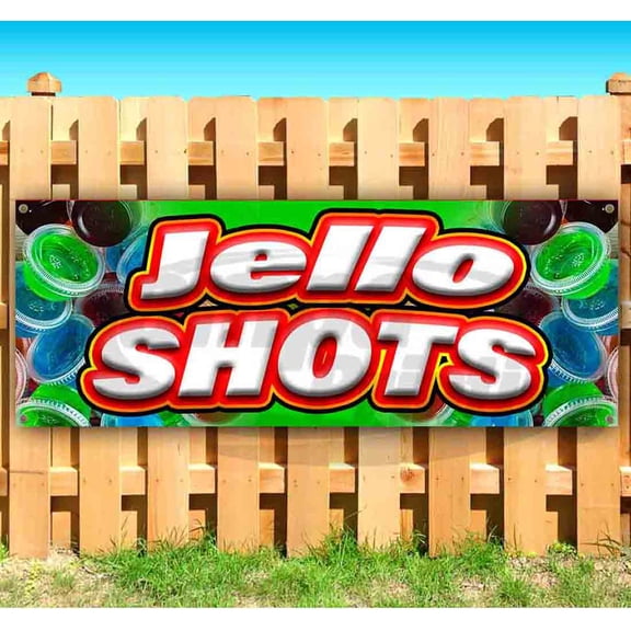 Jello Shots 13 oz Vinyl Banner With Metal Grommets