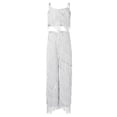 thumbnail image 3 of TiaoBug Girls Latin Dance Outfits Sequin Tassels Crop Top with Fringe Pants Cha Cha Tango Performance Wear Silver 8, 3 of 6