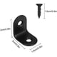 thumbnail image 1 of Soporte de fijación Soportes de soporte en forma de L de metal en ángulo recto negro con tornillos para muebles de madera Soporte de armario 20 piezas 20 * 20 * 16 mm ShuxiuWang 8390606341549, 1 of 1