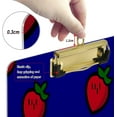 thumbnail image 3 of FMSHPON BlueStrawberry Clipboard Hardboard Wood Nursing Clip Board and Pull for Standard A4 Letter 13x9 inches, 3 of 7