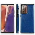 thumbnail image 4 of Wallet Case for Samsung Galaxy Note 20 with Card Holder, Back Folio Flip Premium PU Leather Kickstand Card Slots Case, Double Strong Magnetic Clasp Durable Shockproof Phone Case,Darkblue, 4 of 9