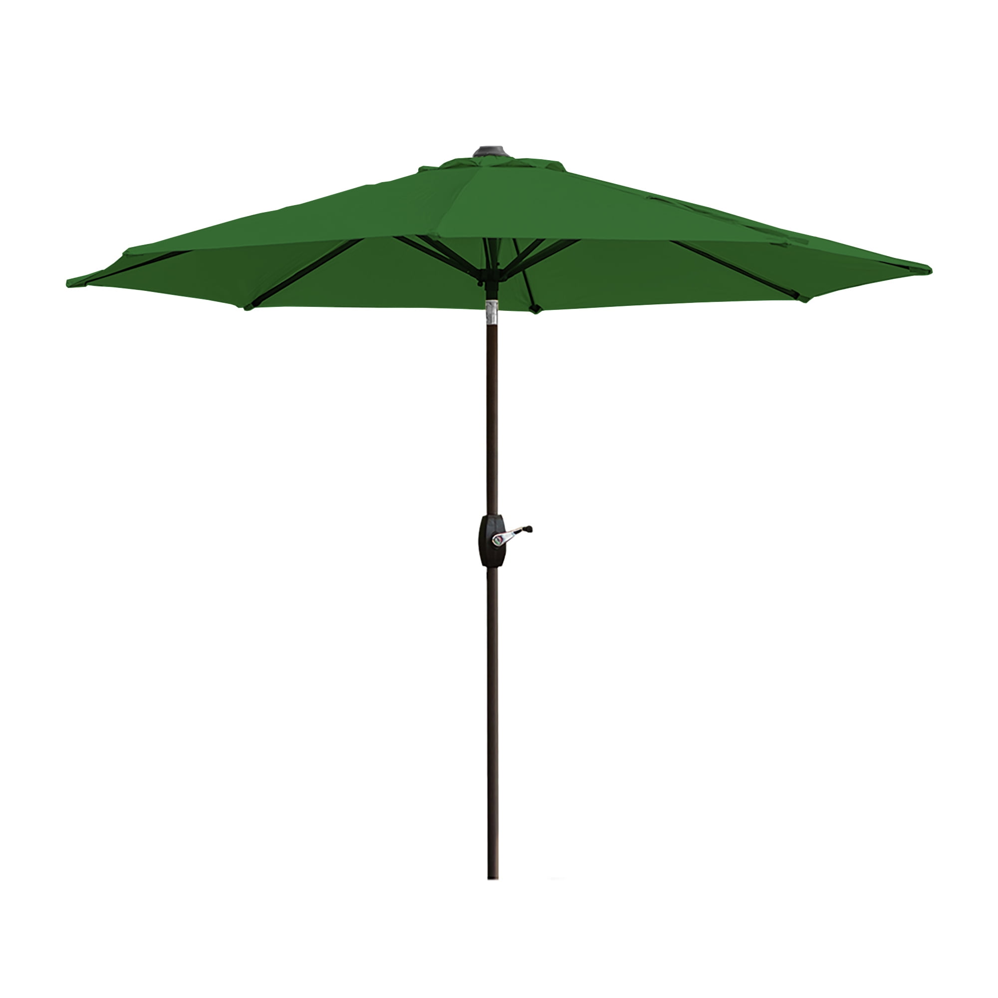 GARDEN 9 Ft Patio Umbrellas w/ Black Round Base Included for Outdoor Shade, Dark Green