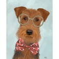 thumbnail image 3 of Fab Funky 15x18 Black Modern Framed Museum Art Print Titled - Airedale with Glasses and Bow Tie, 3 of 5