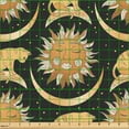 thumbnail image 2 of Ambesonne Fantasy Fabric by the Yard Upholstery, Sleeping Sun Moon Cat Art, 1 Yard, Sand Brown Dark Grey, 2 of 5