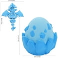 thumbnail image 3 of SHUWND Glacier Style 3D Printed Fly Dragon with Egg, Flexible Realistic Articulated Animal Fidget Toys, 3 of 6
