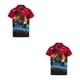 thumbnail image 3 of Sonducket camisa de los hombres de manga corta casual de secado rápido suelto impreso vacaciones palm breasted ropa de playa de gran tamaño Rojo/XXL 2Conjunto, 3 of 6
