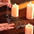 thumbnail image 3 of HSHDLDF Pendulum Set Copper Metal Pendulum for Dowsing Divination Witchcraft Reiki Balance Meditation Fate Quiz Pendulum Divination Tool Silver 3 Pcs, 3 of 6