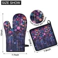 thumbnail image 6 of Pioneer Flower Kitchen Oven Mitt and Pot Holder Sets 2 Pcs for Baking, Cooking and Grilling, Heat Resistant Up To 392 °F, 6 of 7