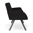 thumbnail image 2 of Willow Lounge Lobby Reception Waiting Loveseat / Charcoal Steel / Black, 2 of 5