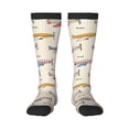 thumbnail image 1 of Gaeub Chaussettes Vintage à Rayures Design Avion Chaussettes Hautes Extensibles pour Hommes Femmes Adolescents, Chaussettes de Softball Soccer pour Randonnée, Sport, 1 of 6