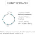 thumbnail image 2 of 14K Gold Blue Crystal Bracelet for Women, Dainty Sea Blue Natural Crystal Inlay, Fashionable Bracelet, Ideal Jewelry Gift for Her, Elegant Accessory for Any Occasion, 2 of 6