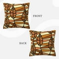 thumbnail image 3 of LNWH Decorative Pillow Covers, Autumn Brown Abstract Mosaic Square Sofa Decorative Knit Pillow Case, 22"x22", 3 of 8