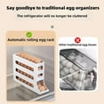 thumbnail image 5 of 28 Eggs Egg Holder for Fridge, Rolling Egg Dispenser for Refrigerator Automatically, 4 Tiers Fridge Egg Rack, Space-Saving Egg Dispenser Large Capacity Egg Dispenser Container Tray (White), 5 of 5