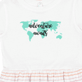 thumbnail image 4 of Inktastic Adventure Awaits Teal World Map Girls Toddler Dress, 4 of 5
