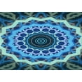 thumbnail image 1 of Ahgly Company Machine Washable Indoor Rectangle Transitional Blue Turquoise Green Area Rugs, 2' x 4', 1 of 7
