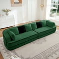 thumbnail image 2 of LifeSky 4-Seat Teddy Fabric Sofa: No Assembly Required - Unpack & Host in 10 Minutes - 32D High-Density Sponge for Cloud-Like Comfort in Your Living Room, 2 of 11