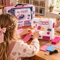 Kids Sewing Machine Toy, Creative Pretend Play Kit with Visible Stitch ...
