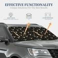 thumbnail image 7 of Picia Cow Skulls 2 Piece Car Windshield Sun Shade Foldable | Foldable Sun Shield for Front Window Blocks UV Rays and Keeps Your Vehicle Cool-Large, 7 of 7
