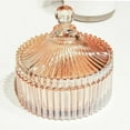 Decorative Glass Jars with Lid Crystal Glass Storage Bowl with Lid Qtip