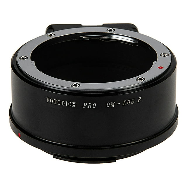 Fotodiox Pro Adaptateur de Monture d'Objectif Compatible avec Olympus Zuiko (OM) 35mm SLR Objectifs vers Canon RF (EOS-R) Monture Sans Miroir Boîtiers de Caméra