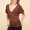 Brown, variant on Womens T Shirts Short Sleeve Shirts-neck Summer Casual Lightweight Clothes V Neck Short Sleeve Wrap Front Drape Dolman Tunic Top,Brown,XL