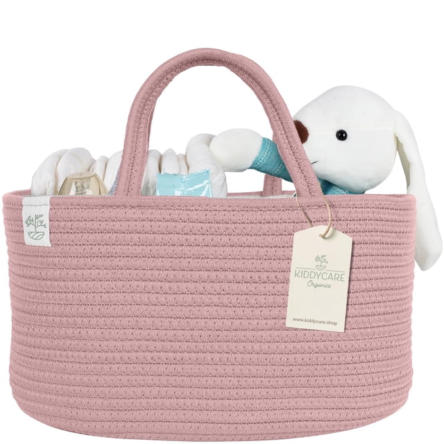 Organizador de pañales KiddyCare, XL, rosa (estampado floral)