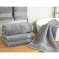 thumbnail image 3 of Cotton Paradise 100% Cotton Turkish 4 Piece Hand Towel Set, Soft Absorbent Face Towels Clearance Set, Light Gray, 3 of 6