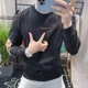 thumbnail image 4 of Sudaderas para hombre Jersey Ropa de hombre Sudadera negra sin capucha Top bordado Empalmado Invierno Lujo Ropa de calle Overfit Una pieza, 4 of 5