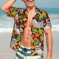 thumbnail image 7 of Fuzoiu Sloth on the Branch Print Hawaiian Shirt for Men, Summer Beach Casual Short Sleeve Button Down Shirts, Men’s Beach Summer Shirts with Pocket,XX-Large, 7 of 7
