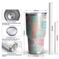 thumbnail image 3 of 30oz Pioneer Flower Floral Print Pattern Tumbler, Double Wall Vacuum Insulated Cup, BPA-Free Leak Proof Lid & Reusable Straws, Hot 12h, Cold 34h, 3 of 6
