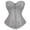 Halloween corset - Grey, variant on Gyujnb Women's Leather Overbust Corset Front Zipper Boned Waist Trainer Halloween Bustier Top,S