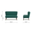 thumbnail image 6 of Artdeco Home Hollywood Velvet Loveseat Sofa, Green, 6 of 8