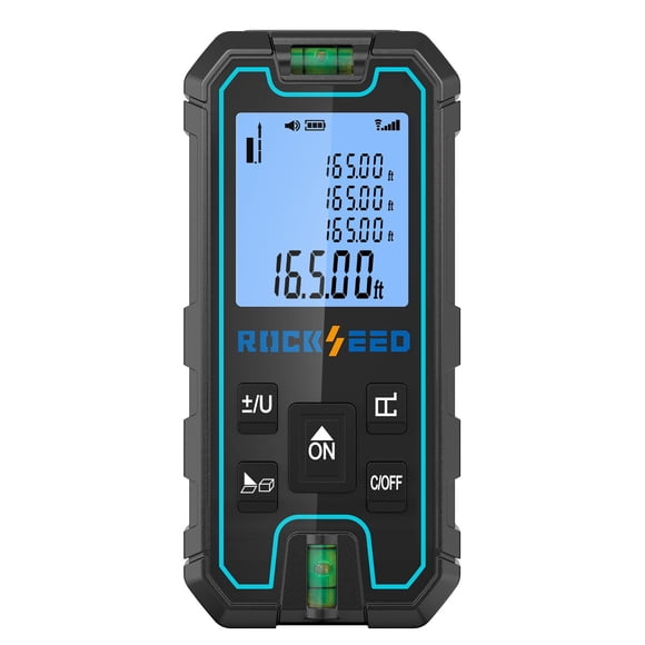 Medidor láser RockSeed de 50 m digital con 2 niveles de burbuja