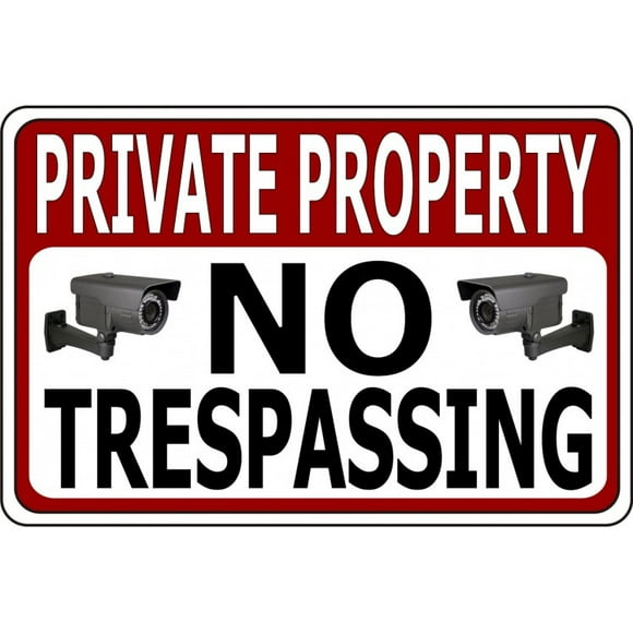 Private Property No Trespassing  With Cameras Photo Parking Sign