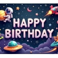thumbnail image 3 of Astronaut Theme Kids Birthday Banner Space Elements Happy Birthday for Children's Party Indoor Decoration Event Celebration, 3 of 7