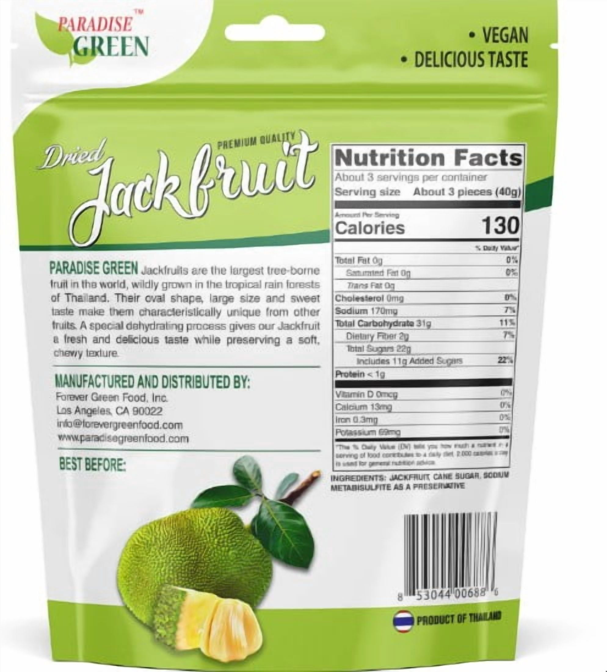Paradise Green Dried Jackfruit 5oz x5 pack