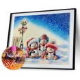 thumbnail image 1 of Cuadros Decorativos Cuadro de Navidad de pingüino de taladro redondo completo de pintura de diamante DIY 5D (B6194) DQrwqpou Nuevos Originales, 1 of 9