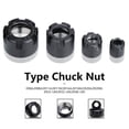 thumbnail image 5 of Collet Chuck Nut A Type ER8-20 Nut CNC Milling Cutter Collet Clamp Nut Tool Turning Collet Chucks for Lathe Router Bit Holder ER11 A, 5 of 5