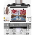 thumbnail image 4 of Large Induction Cooktop Protector Mat Valentine's Day Stove Top Covers for Electric Stove, Romantic Swan Love Hearts Leaves Lake Decorative Stove Burner Cover Mats, Glass Top Stove Cover, 4 of 7