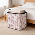 thumbnail image 6 of Taicans Pink Bow Storage Bin with Handles,Large Fabric Storage Box with Lid,Collapsible Organizer for Clothes,Toys,Dorm & Bedroom,Cute Bowknot Design, 6 of 6