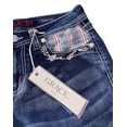 thumbnail image 7 of Grace in LA Women's Western Americana Star Embroidered Capri Cropped Stretch Jeans (25), 7 of 7