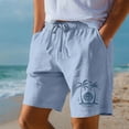 thumbnail image 2 of XINPING Men Plus Size Swim Trunks Casual Hawaiian Print Quick Dry Spring Break Swim Trunks with Pockets Upf 50+ Sun Protection Summer Swimwear, 2 of 5