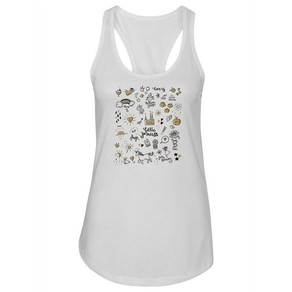 Cute Doodles Design. Tank Women -Image by Shutterstock, Female x-Large